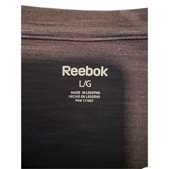 Reebok Women’s Long Sleeve Shirt SZ L Black with Thumbholes - Picture 3 of 4